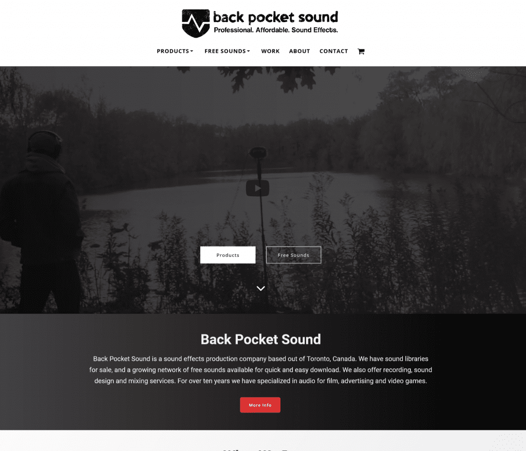 Backpocket Sound Homepage video